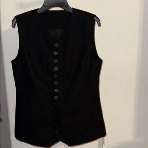 Commence Linen and Cotton Black Women's Vest